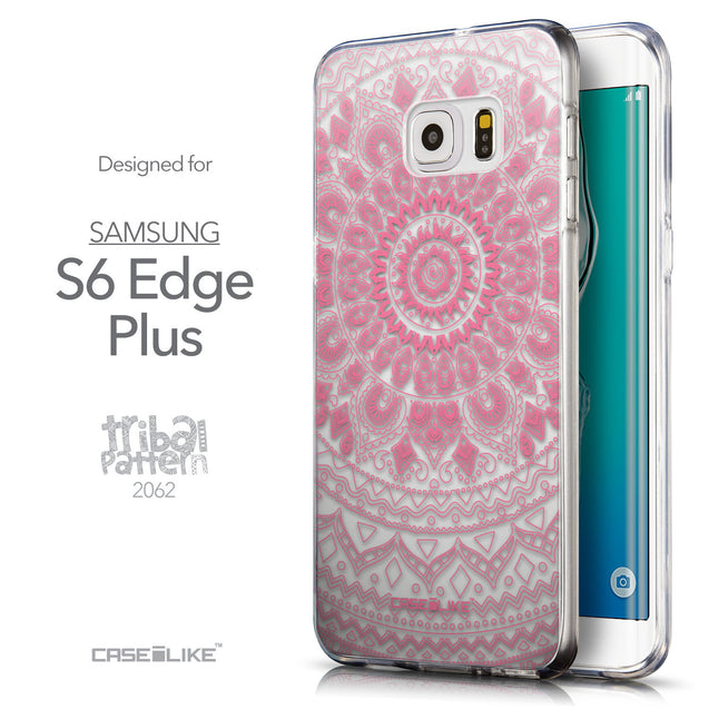 Front & Side View - CASEiLIKE Samsung Galaxy S6 Edge Plus back cover Indian Line Art 2062