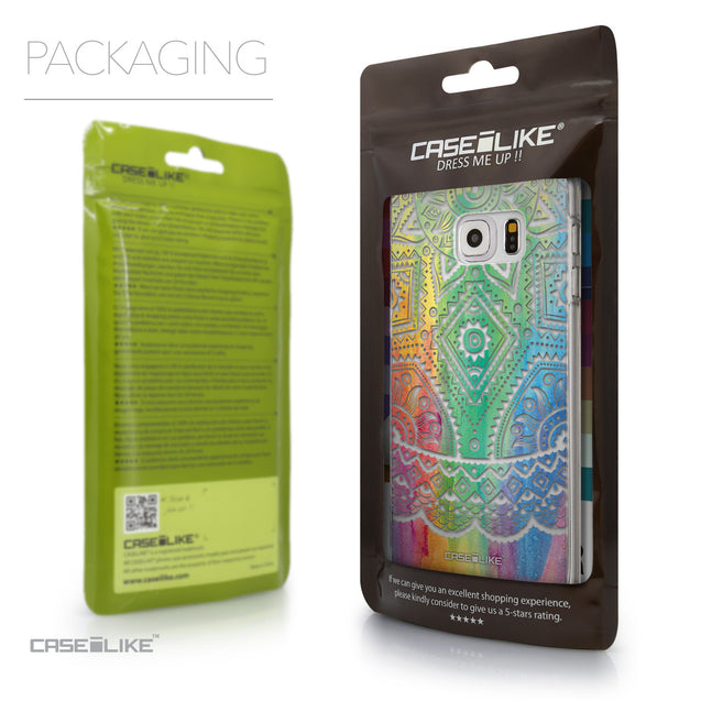 Packaging - CASEiLIKE Samsung Galaxy S6 Edge Plus back cover Indian Line Art 2064