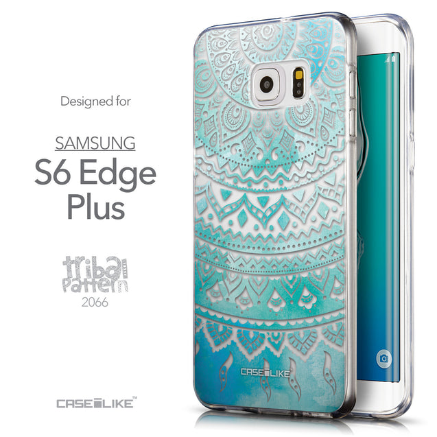 Front & Side View - CASEiLIKE Samsung Galaxy S6 Edge Plus back cover Indian Line Art 2066
