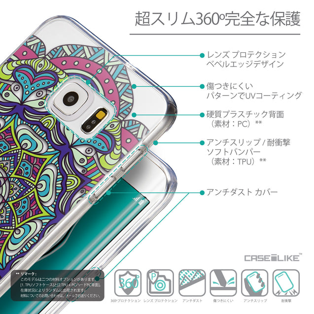 Details in Japanese - CASEiLIKE Samsung Galaxy S6 Edge Plus back cover Mandala Art 2094