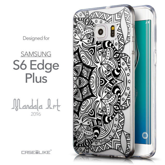 Front & Side View - CASEiLIKE Samsung Galaxy S6 Edge Plus back cover Mandala Art 2096