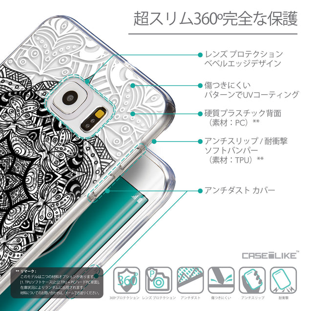 Details in Japanese - CASEiLIKE Samsung Galaxy S6 Edge Plus back cover Mandala Art 2097