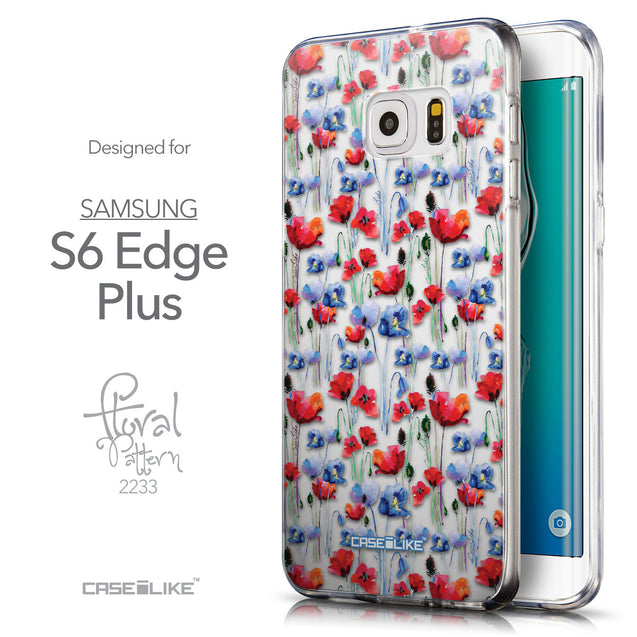 Front & Side View - CASEiLIKE Samsung Galaxy S6 Edge Plus back cover Watercolor Floral 2233