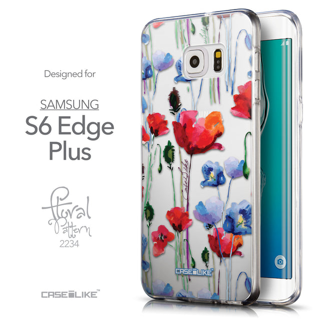 Front & Side View - CASEiLIKE Samsung Galaxy S6 Edge Plus back cover Indian Line Art 2061