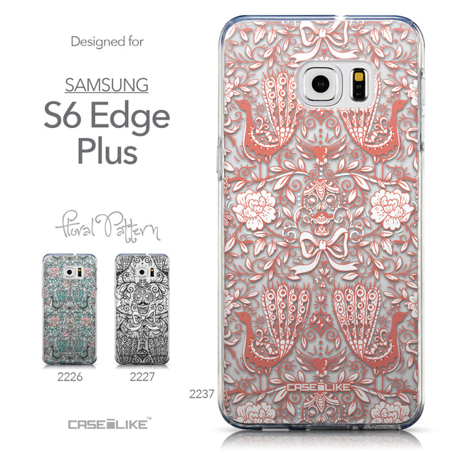 Collection - CASEiLIKE Samsung Galaxy S6 Edge Plus back cover Roses Ornamental Skulls Peacocks 2237