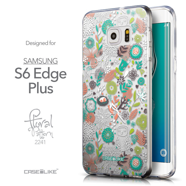 Front & Side View - CASEiLIKE Samsung Galaxy S6 Edge Plus back cover Spring Forest White 2241