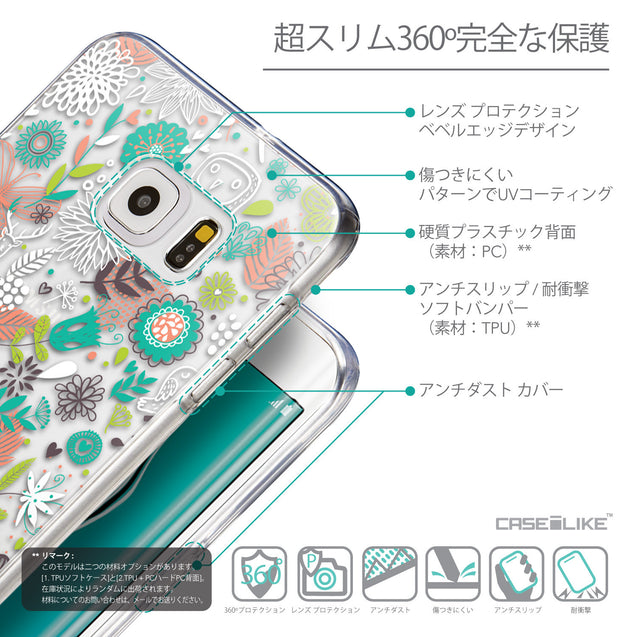Details in Japanese - CASEiLIKE Samsung Galaxy S6 Edge Plus back cover Spring Forest White 2241