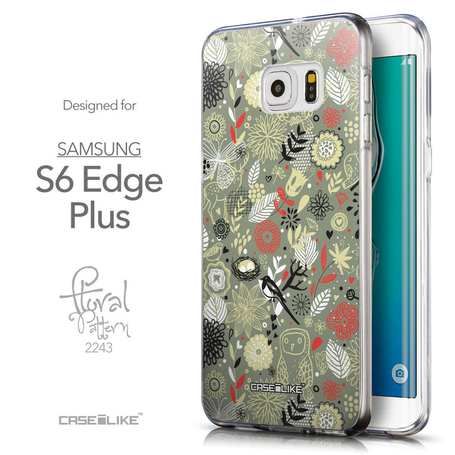 Front & Side View - CASEiLIKE Samsung Galaxy S6 Edge Plus back cover Spring Forest Gray 2243