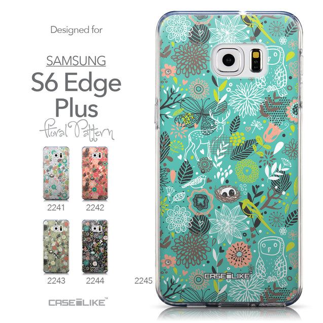 Collection - CASEiLIKE Samsung Galaxy S6 Edge Plus back cover Spring Forest Turquoise 2245