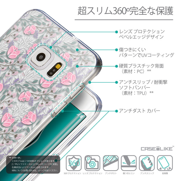 Details in Japanese - CASEiLIKE Samsung Galaxy S6 Edge Plus back cover Flowers Herbs 2246