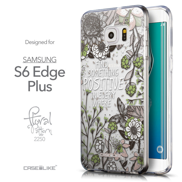 Front & Side View - CASEiLIKE Samsung Galaxy S6 Edge Plus back cover Blooming Flowers 2250