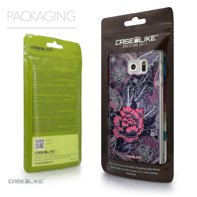 Packaging - CASEiLIKE Samsung Galaxy S6 Edge Plus back cover Vintage Roses and Feathers Blue 2252