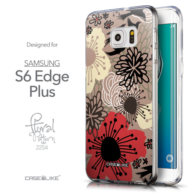 Front & Side View - CASEiLIKE Samsung Galaxy S6 Edge Plus back cover Japanese Floral 2254