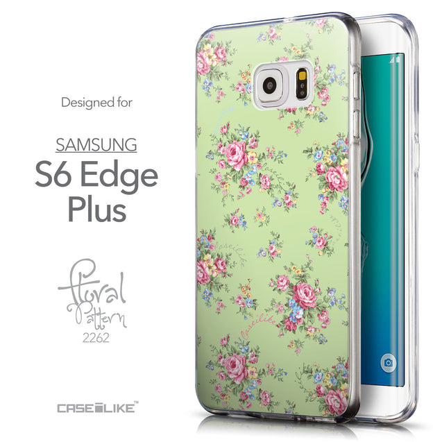 Front & Side View - CASEiLIKE Samsung Galaxy S6 Edge Plus back cover Floral Rose Classic 2262