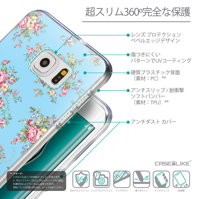 Details in Japanese - CASEiLIKE Samsung Galaxy S6 Edge Plus back cover Floral Rose Classic 2263