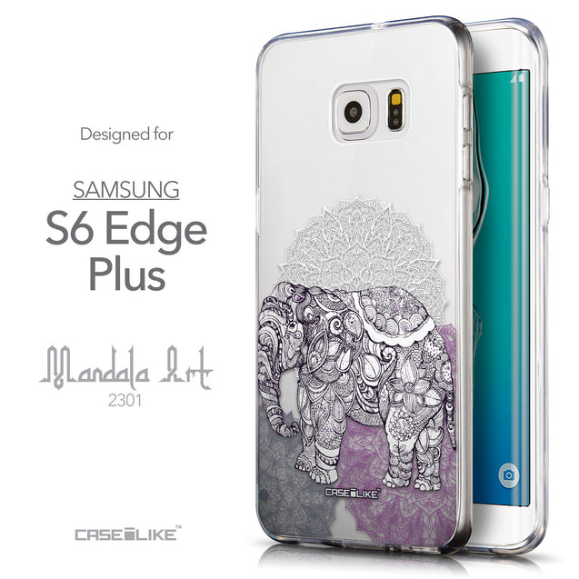 Front & Side View - CASEiLIKE Samsung Galaxy S6 Edge Plus back cover Mandala Art 2301