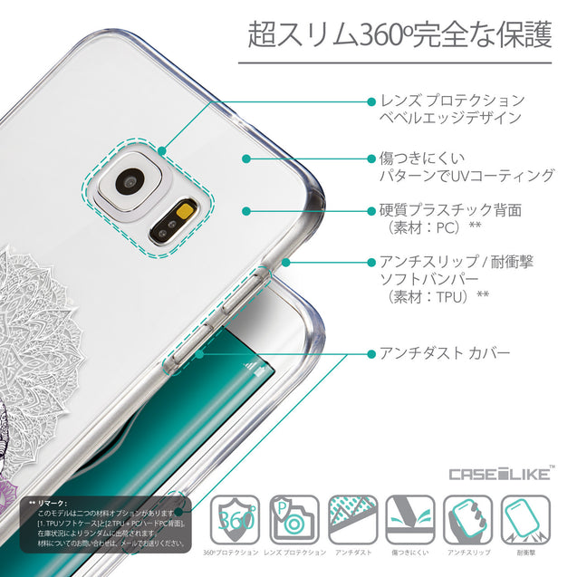 Details in Japanese - CASEiLIKE Samsung Galaxy S6 Edge Plus back cover Mandala Art 2301