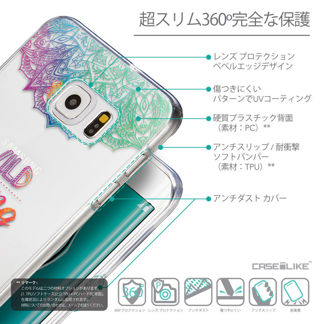 Details in Japanese - CASEiLIKE Samsung Galaxy S6 Edge Plus back cover Mandala Art 2302