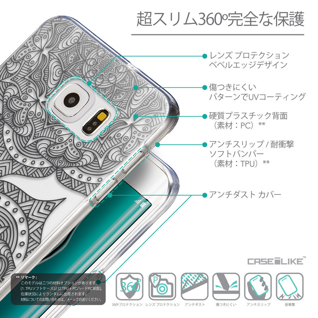 Details in Japanese - CASEiLIKE Samsung Galaxy S6 Edge Plus back cover Mandala Art 2304