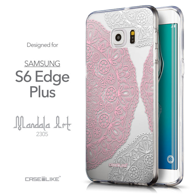 Front & Side View - CASEiLIKE Samsung Galaxy S6 Edge Plus back cover Mandala Art 2305