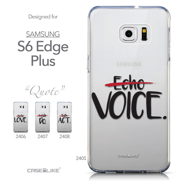 Collection - CASEiLIKE Samsung Galaxy S6 Edge Plus back cover Quote 2405