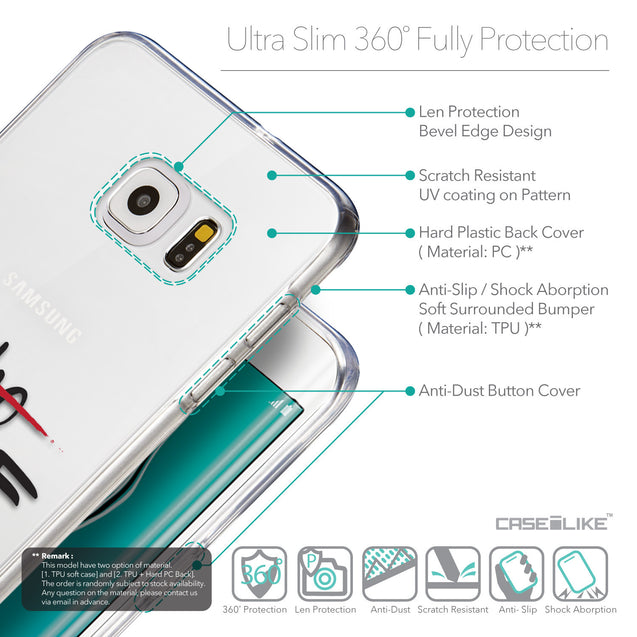 Details in English - CASEiLIKE Samsung Galaxy S6 Edge Plus back cover Quote 2405