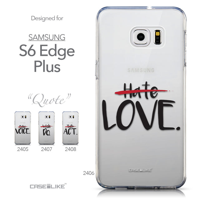 Collection - CASEiLIKE Samsung Galaxy S6 Edge Plus back cover Quote 2406