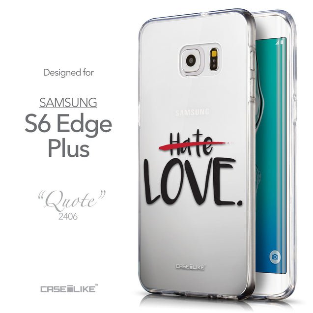 Front & Side View - CASEiLIKE Samsung Galaxy S6 Edge Plus back cover Quote 2406