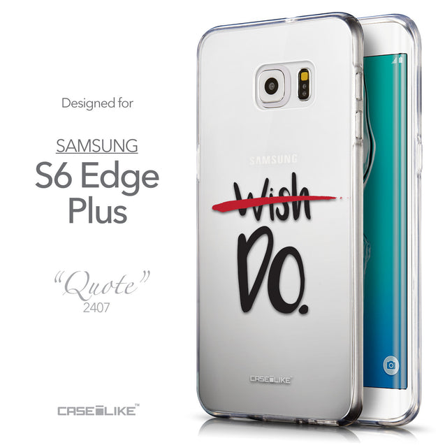 Front & Side View - CASEiLIKE Samsung Galaxy S6 Edge Plus back cover Quote 2407