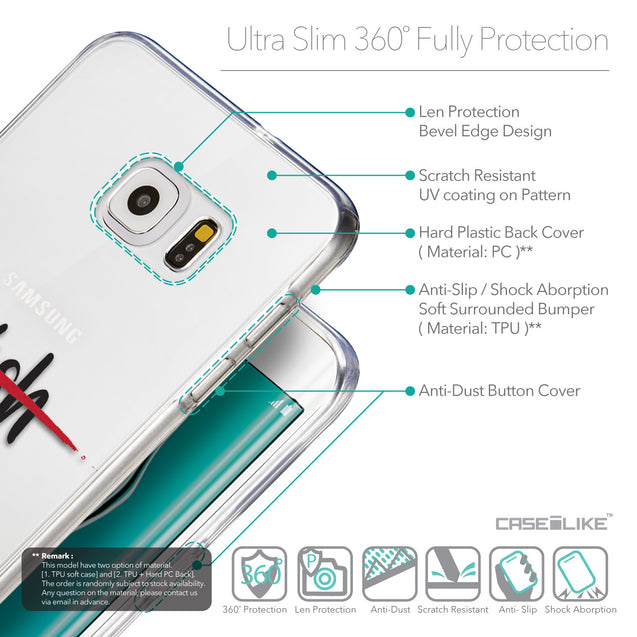 Details in English - CASEiLIKE Samsung Galaxy S6 Edge Plus back cover Quote 2407