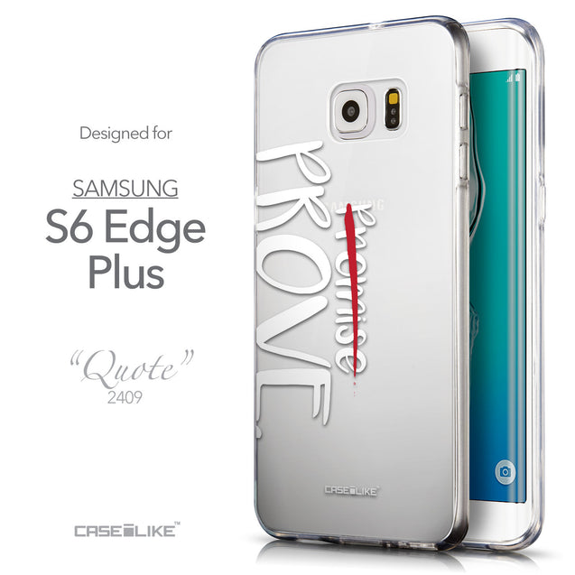 Front & Side View - CASEiLIKE Samsung Galaxy S6 Edge Plus back cover Quote 2409