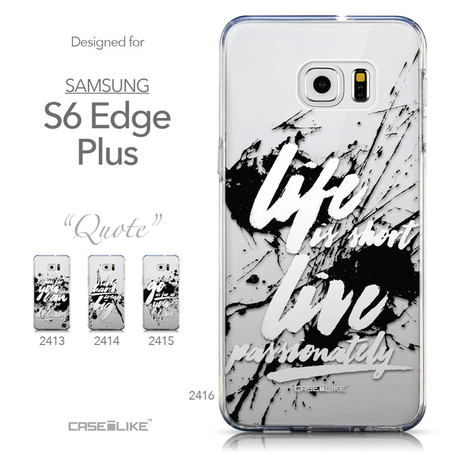 Collection - CASEiLIKE Samsung Galaxy S6 Edge Plus back cover Quote 2416