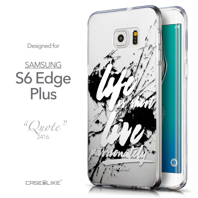 Front & Side View - CASEiLIKE Samsung Galaxy S6 Edge Plus back cover Quote 2416