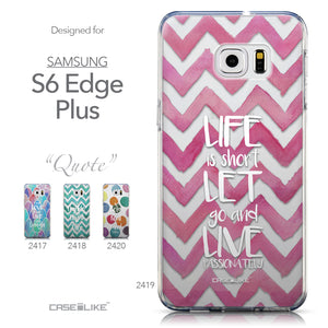 Collection - CASEiLIKE Samsung Galaxy S6 Edge Plus back cover Quote 2419