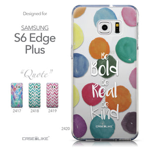 Collection - CASEiLIKE Samsung Galaxy S6 Edge Plus back cover Quote 2420