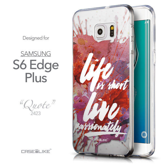 Front & Side View - CASEiLIKE Samsung Galaxy S6 Edge Plus back cover Quote 2423