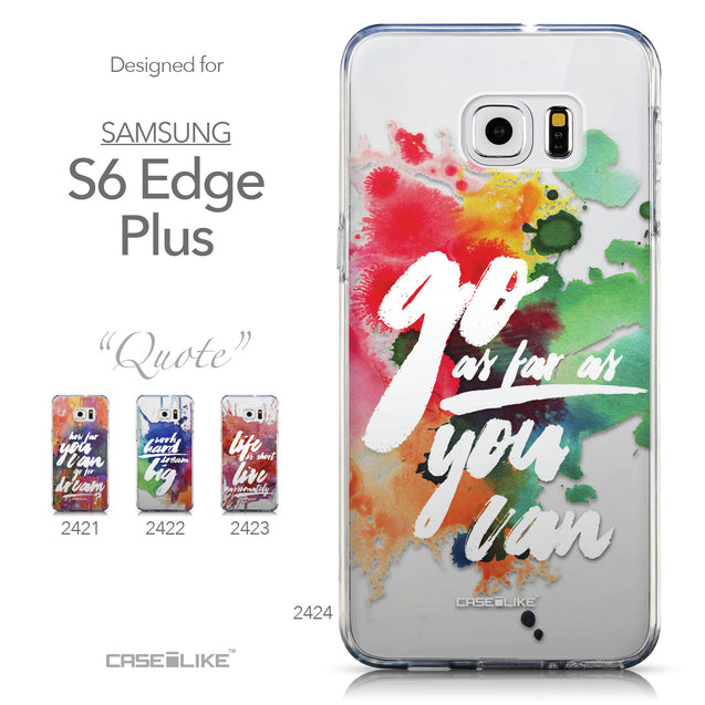 Collection - CASEiLIKE Samsung Galaxy S6 Edge Plus back cover Quote 2424