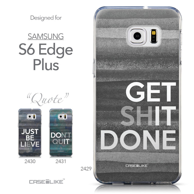 Collection - CASEiLIKE Samsung Galaxy S6 Edge Plus back cover Quote 2429