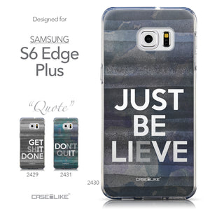 Collection - CASEiLIKE Samsung Galaxy S6 Edge Plus back cover Quote 2430