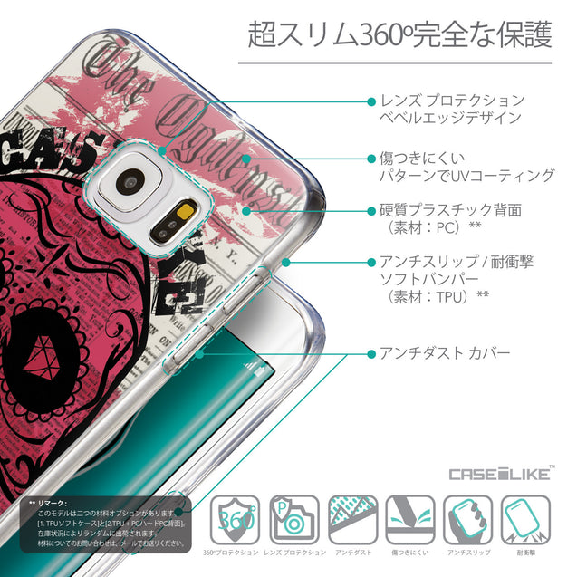 Details in Japanese - CASEiLIKE Samsung Galaxy S6 Edge Plus back cover Art of Skull 2523