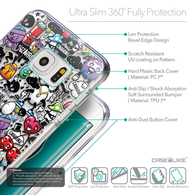 Details in English - CASEiLIKE Samsung Galaxy S6 Edge Plus back cover Graffiti 2703