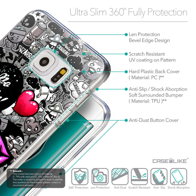 Details in English - CASEiLIKE Samsung Galaxy S6 Edge Plus back cover Graffiti 2708
