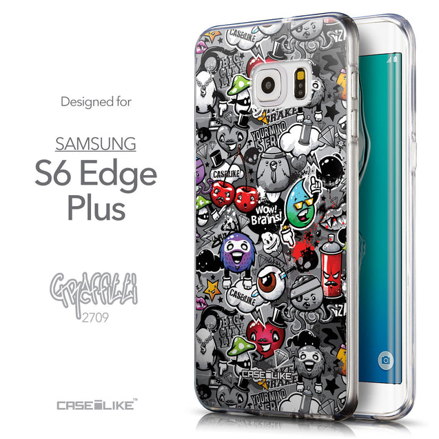 Front & Side View - CASEiLIKE Samsung Galaxy S6 Edge Plus back cover Graffiti 2709