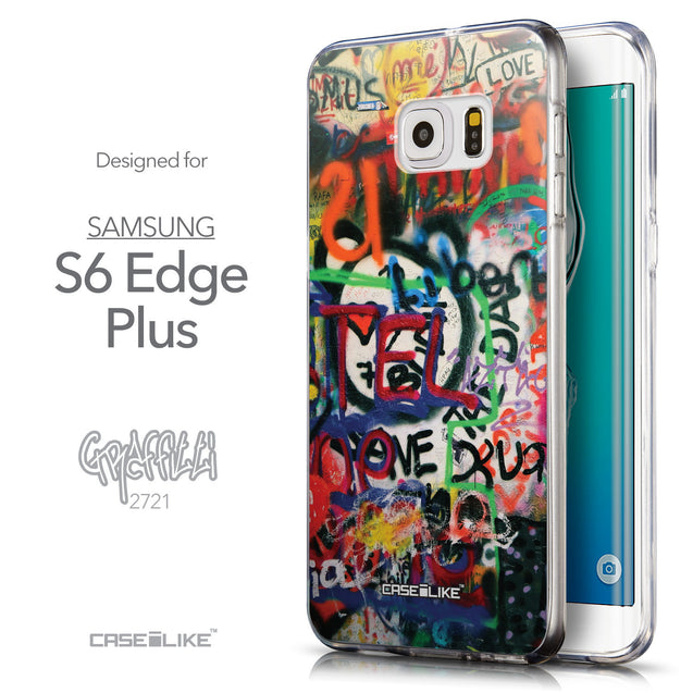 Front & Side View - CASEiLIKE Samsung Galaxy S6 Edge Plus back cover Graffiti 2721