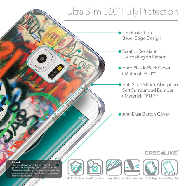 Details in English - CASEiLIKE Samsung Galaxy S6 Edge Plus back cover Graffiti 2721