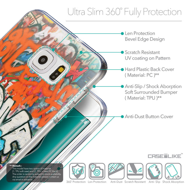 Details in English - CASEiLIKE Samsung Galaxy S6 Edge Plus back cover Graffiti 2722