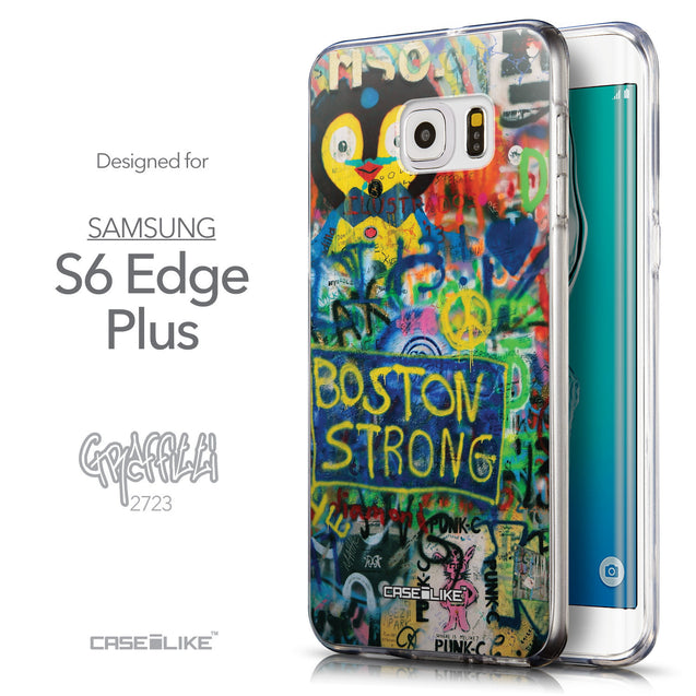 Front & Side View - CASEiLIKE Samsung Galaxy S6 Edge Plus back cover Graffiti 2723
