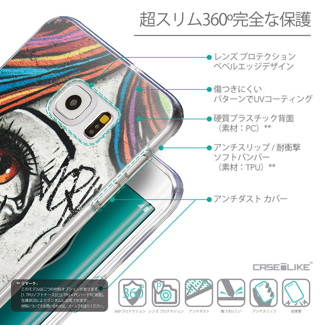 Details in Japanese - CASEiLIKE Samsung Galaxy S6 Edge Plus back cover Graffiti Girl 2724