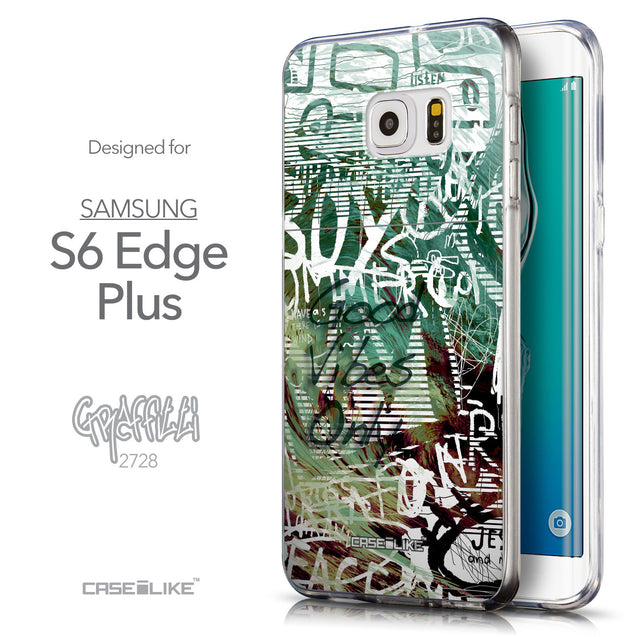 Front & Side View - CASEiLIKE Samsung Galaxy S6 Edge Plus back cover Graffiti 2728