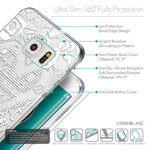 Details in English - CASEiLIKE Samsung Galaxy S6 Edge Plus back cover Graffiti 2730